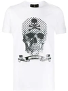 Philipp Plein Detailed Skull Print T-shirt In White