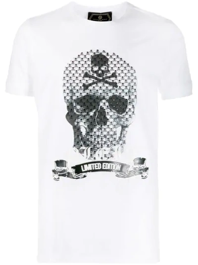 Philipp Plein Detailed Skull Print T-shirt In White