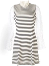 Sea Striped Flared Dress In White