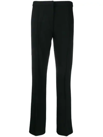 Pre-owned Chanel Straight-leg Wool Trousers - Black