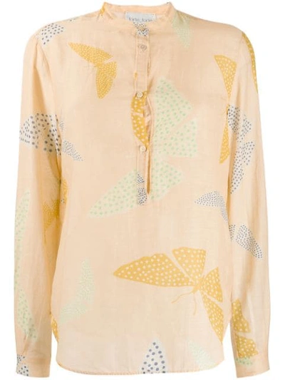Forte Forte Butterfly Print Shirt In Neutrals
