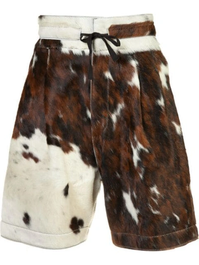 Vivienne Westwood Man Cow Skin Shorts - Brown