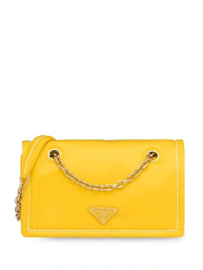 Prada Chain Strap Shoulder Bag In Yellow
