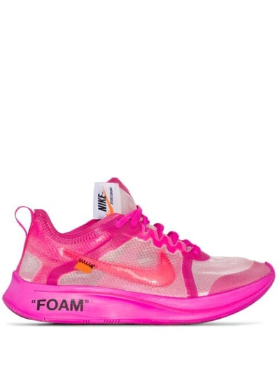 Nike Pink  X Off-white 10 Zoom Fly Sneakers