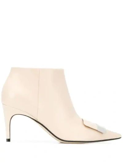 Sergio Rossi Heeled Ankle Boots In Neutrals