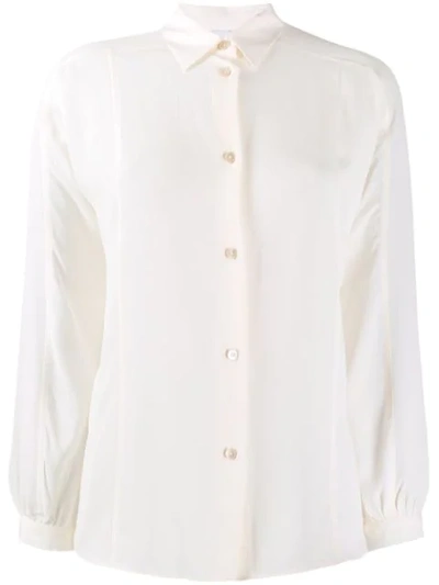 Ps By Paul Smith Curved Hem Shirt In White
