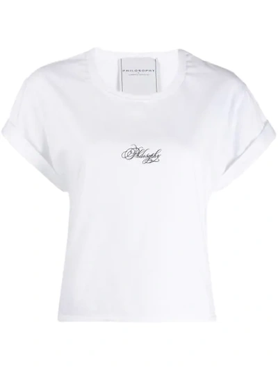 Philosophy Di Lorenzo Serafini Printed Logo T-shirt In White