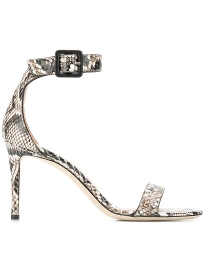 Giuseppe Zanotti Snakeskin Effect Sandals In Neutrals