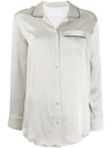 Asceno Dotted Pajama Top - White
