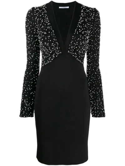 Givenchy Embroidered Knit Dress In Black