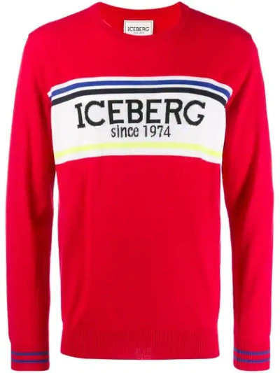 Iceberg Logo Jumper In Red
