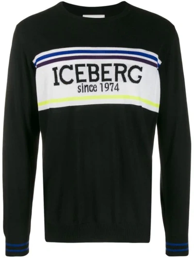 Iceberg Logo Jumper In Black