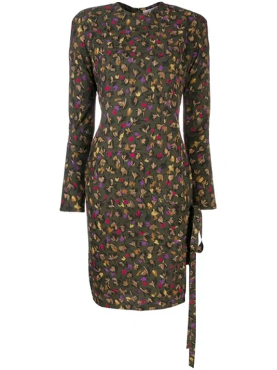 Pre-owned Versace Fall Printed Dress In Green