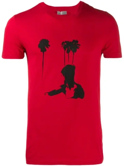 Pre-owned Dior  Contrast Logo Printed T-shirt In Red