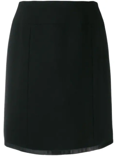 Pre-owned Chanel Straight Mini Skirt In Black