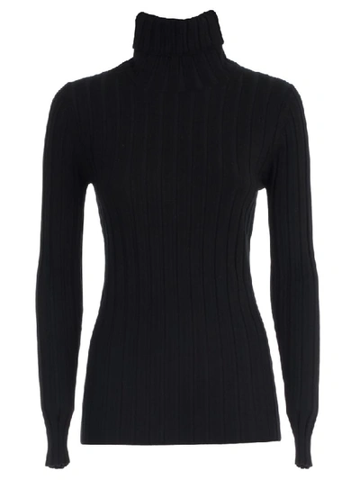 Aspesi Sweater L/s Turtle Neck Merino In Nero