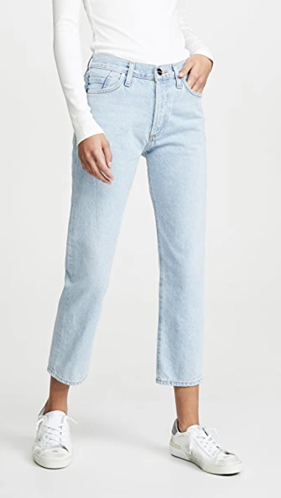 Goldsign The Low Slung Cropped Mid-rise Straight-leg Jeans In Nichols