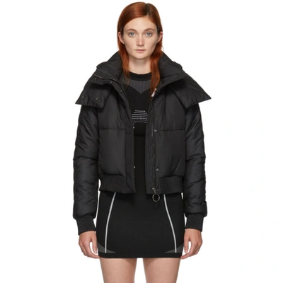 Off-white Appliquéd Quilted Shell Hooded Jacket In Black