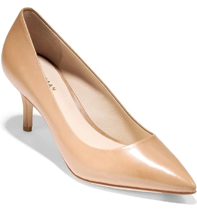 Cole Haan Vesta Grand Leather Point-toe Pumps, Nude In Nude Leather