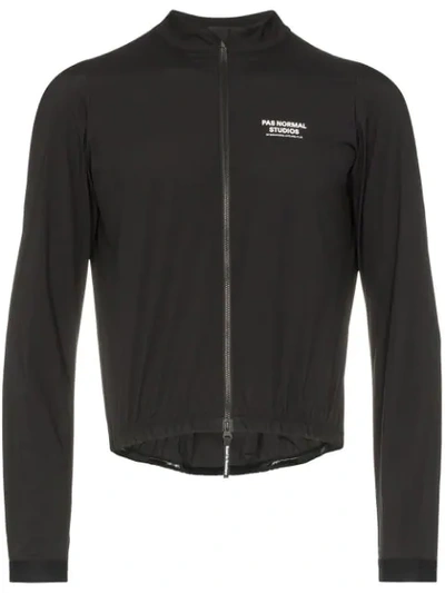 Pas Normal Studios Stow Away Logo-print Nylon Cycling Jacket In Black