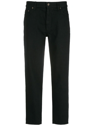Saint Laurent Straight-leg Corduroy Trousers In Black