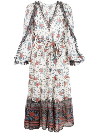 Ulla Johnson Romilly Floral Print Dress In White