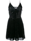 Msgm Sequin Pleated Dress In Black