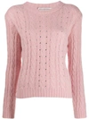 Philosophy Di Lorenzo Serafini Embellished Sweater In Pink