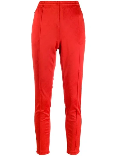 Adidas Originals Side Stripe Track Pants In Red