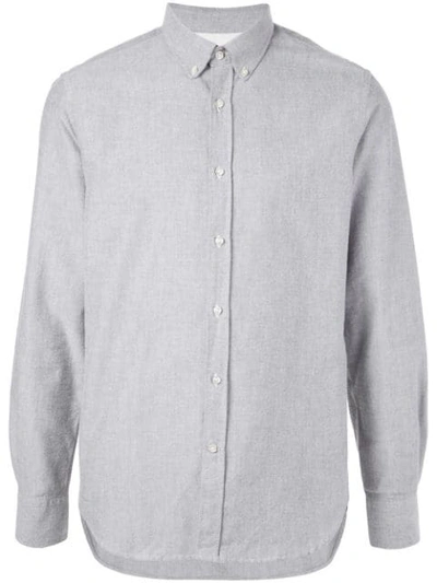 Officine Generale Plain Shirt In Grey