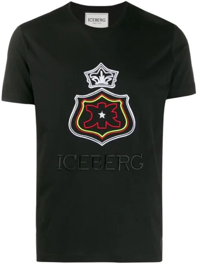 Iceberg Embroidered Logo T In Black