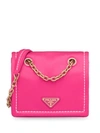 Prada Chain Strap Shoulder Bag In F0029 Fuchsia