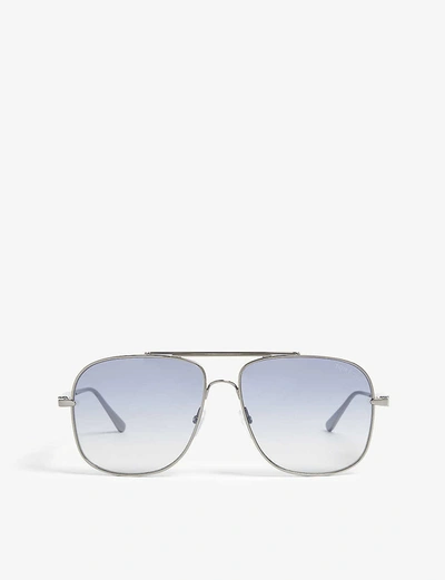 Tom Ford Jude Aviator-frame Sunglasses In Grey