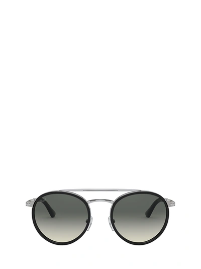 Persol Po2467s Silver &amp; Black Sunglasses In Grey Gradient