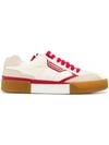 Dolce & Gabbana Miami Sneakers In Fabric And Nappaired Calfskin In White