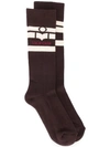 Isabel Marant Knitted Logo Ankle Socks In Red