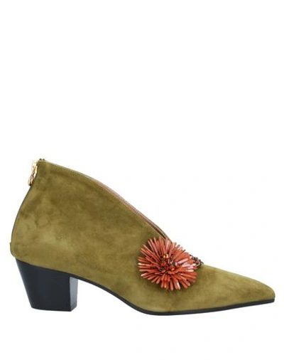 L'autre Chose Ankle Boot In Military Green