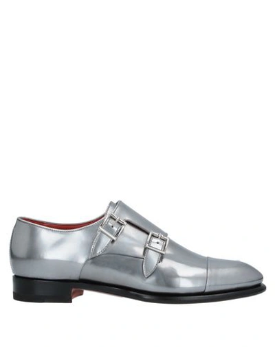 Santoni Loafers In Silver