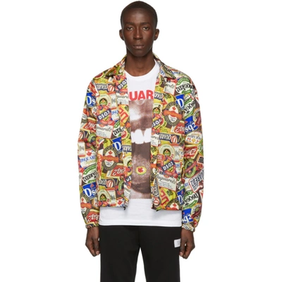 Dsquared2 Multicolor Neon Letters Jacket In 001s Mixcol