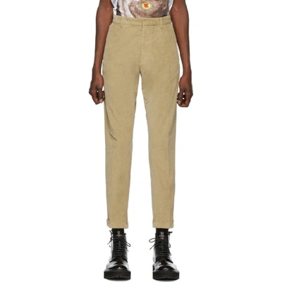 Dsquared2 Beige Hockney Fit Trousers In 800 Stone