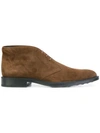 Tod's Polacco Suede Chukka Boots In Beige