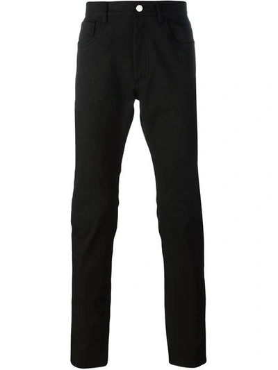 Raf Simons Straight Leg Trousers In Black