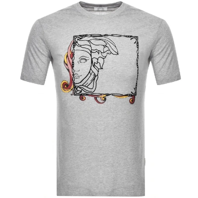 Versace Medusa Logo T Shirt Grey