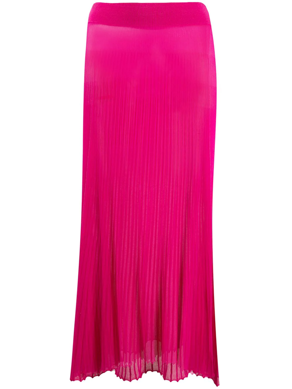 Jacquemus Helado Pleated Cotton Blend Knit Skirt In Pink | ModeSens