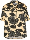 Jacquemus La Chemise Vallena Oversized Linen And Cotton Shirt In Floral