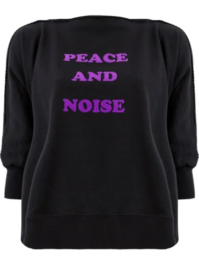 Undercover 'peace And Noise' Printed Sweatshirt - Black