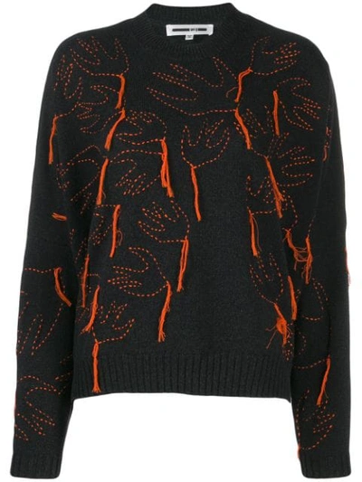Mcq By Alexander Mcqueen Aviary Knitted Jumper In Black