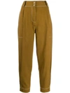 Ulla Johnson High-waist Tapered Trousers In Green