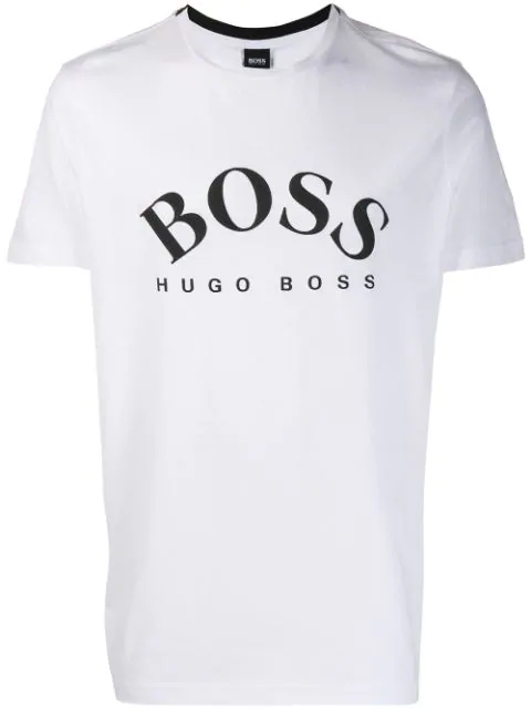 Hugo Boss T-shirt Mit Logo-print In White | ModeSens