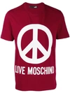 Love Moschino T-shirt Mit Logo In P32 Maroon